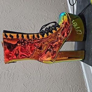 Club Exx Gold Holographic Traitor Boots